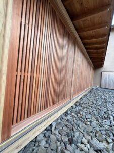 格子引戸の外観美